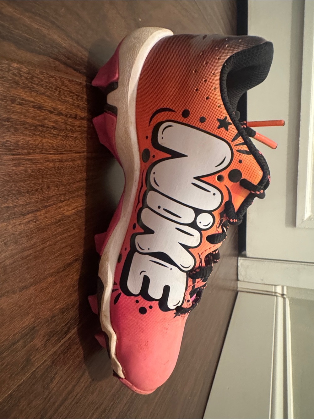 Nike Kids Pink Gradient Fastflex Cleats - Picture 2 of 4